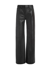 crackled leather pants