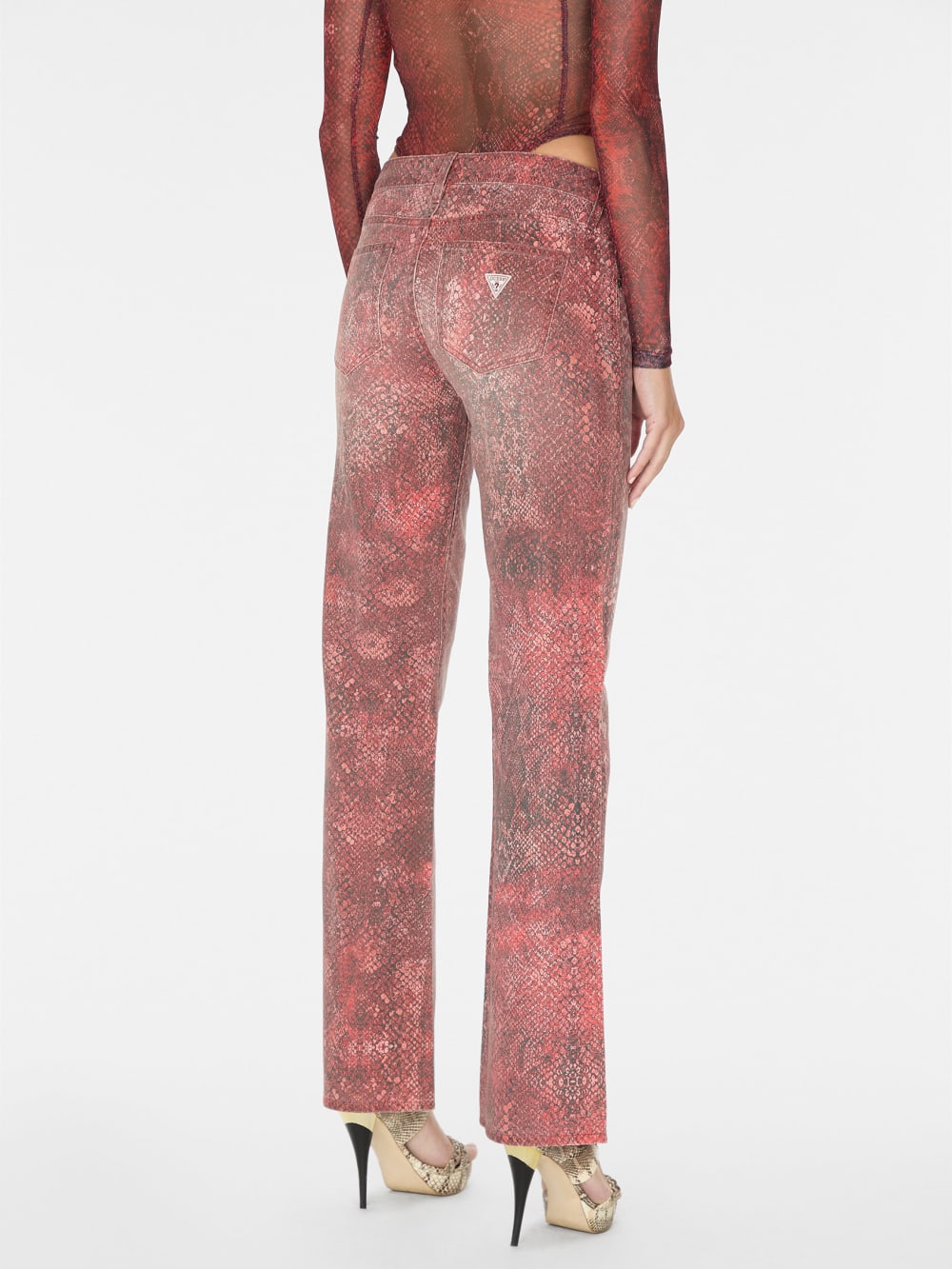 printed straight pant