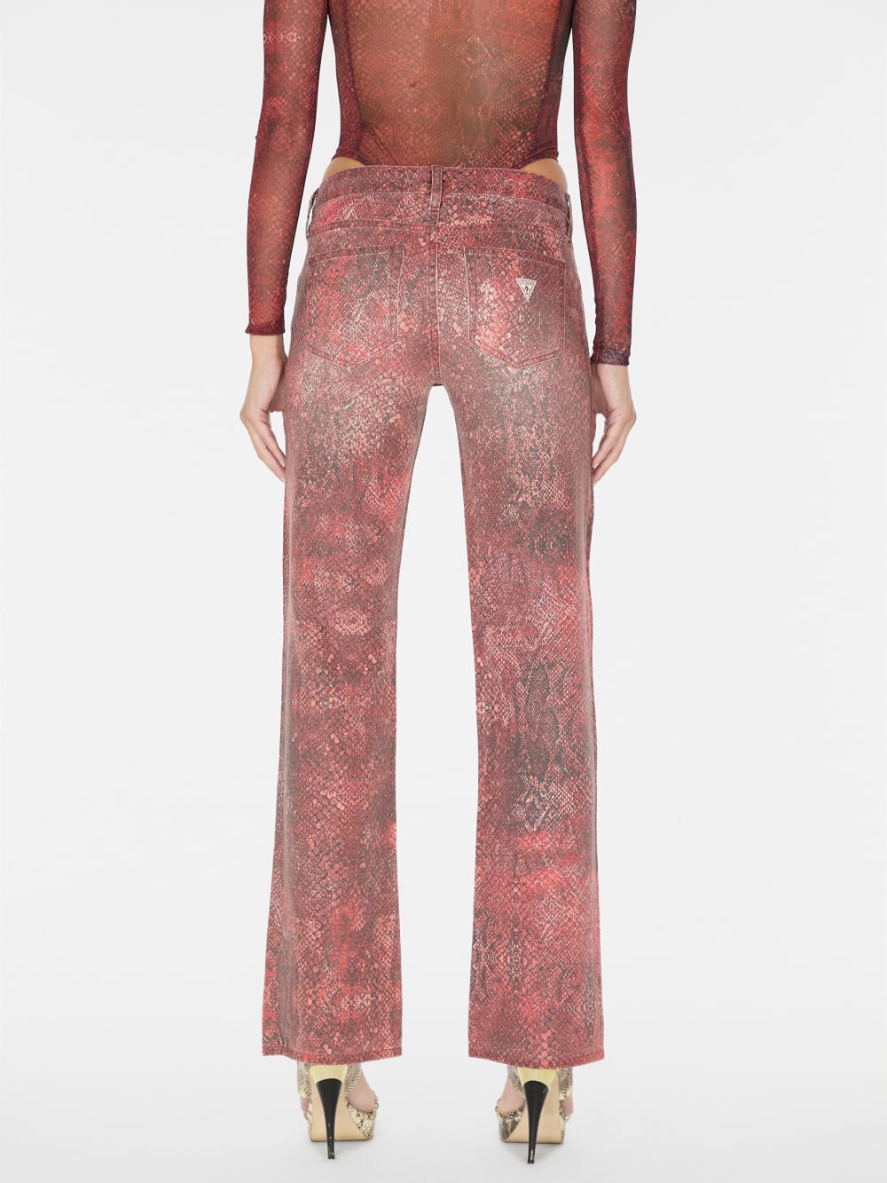 printed straight pant