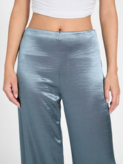 Satin wide leg pants