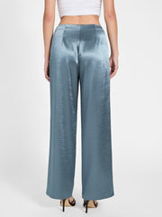 Satin wide leg pants