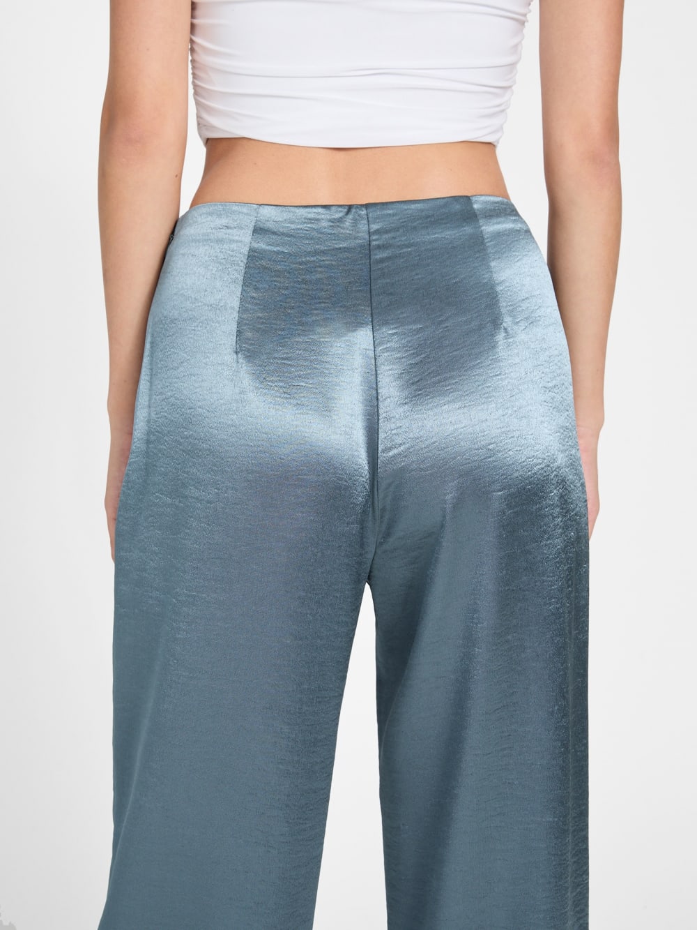 Satin wide leg pants