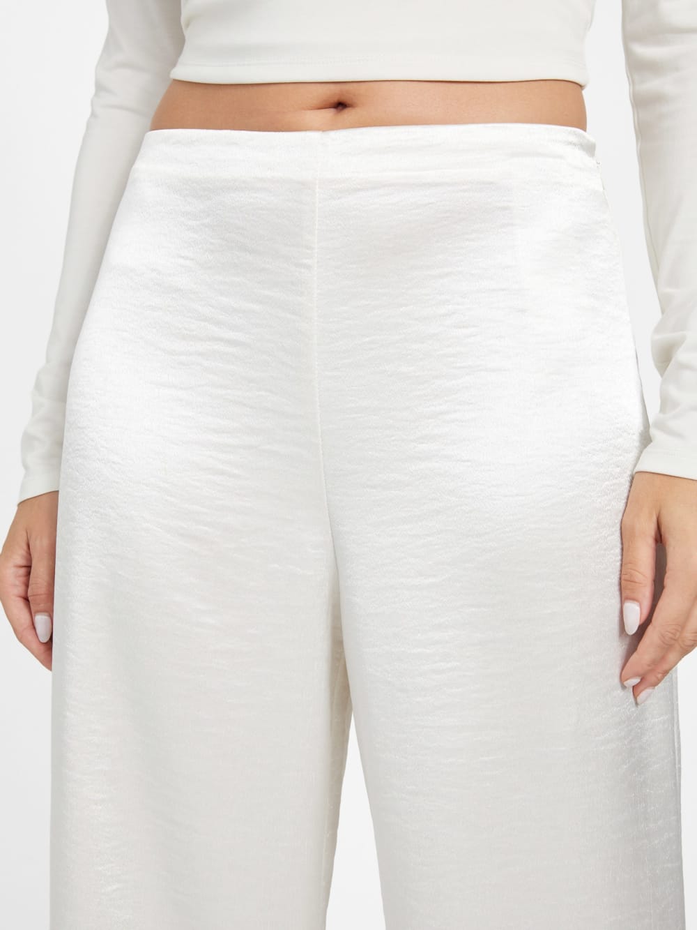 Satin wide leg pants