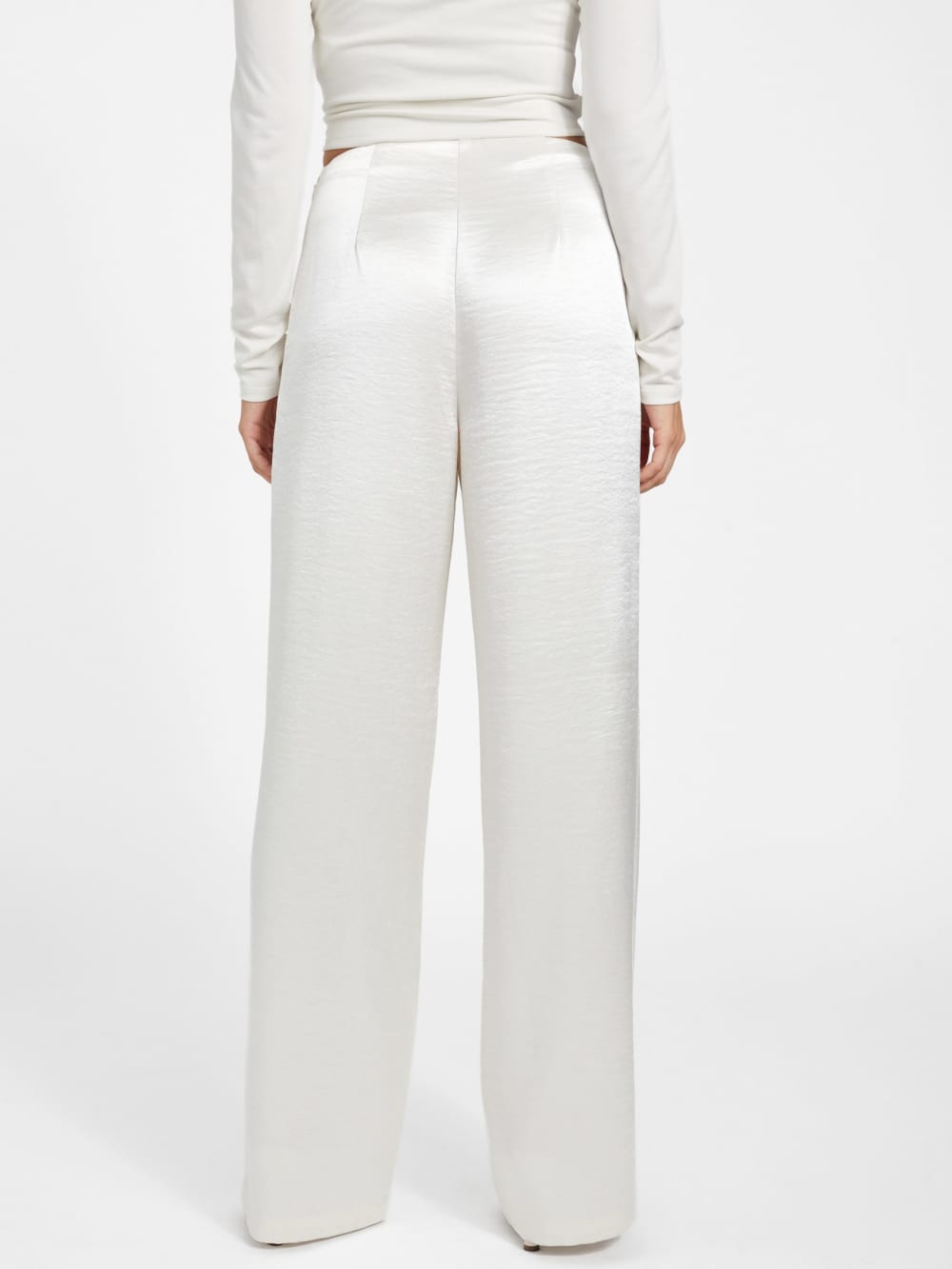 Satin wide leg pants