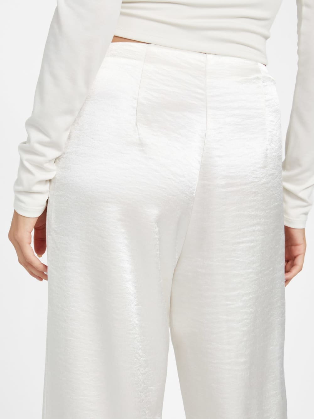 Satin wide leg pants