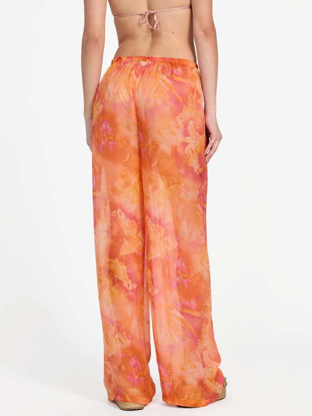 Printed Silk-Blend Chiffon Pants