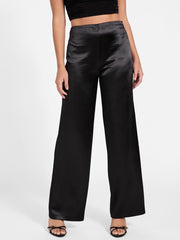 Satin wide leg pants