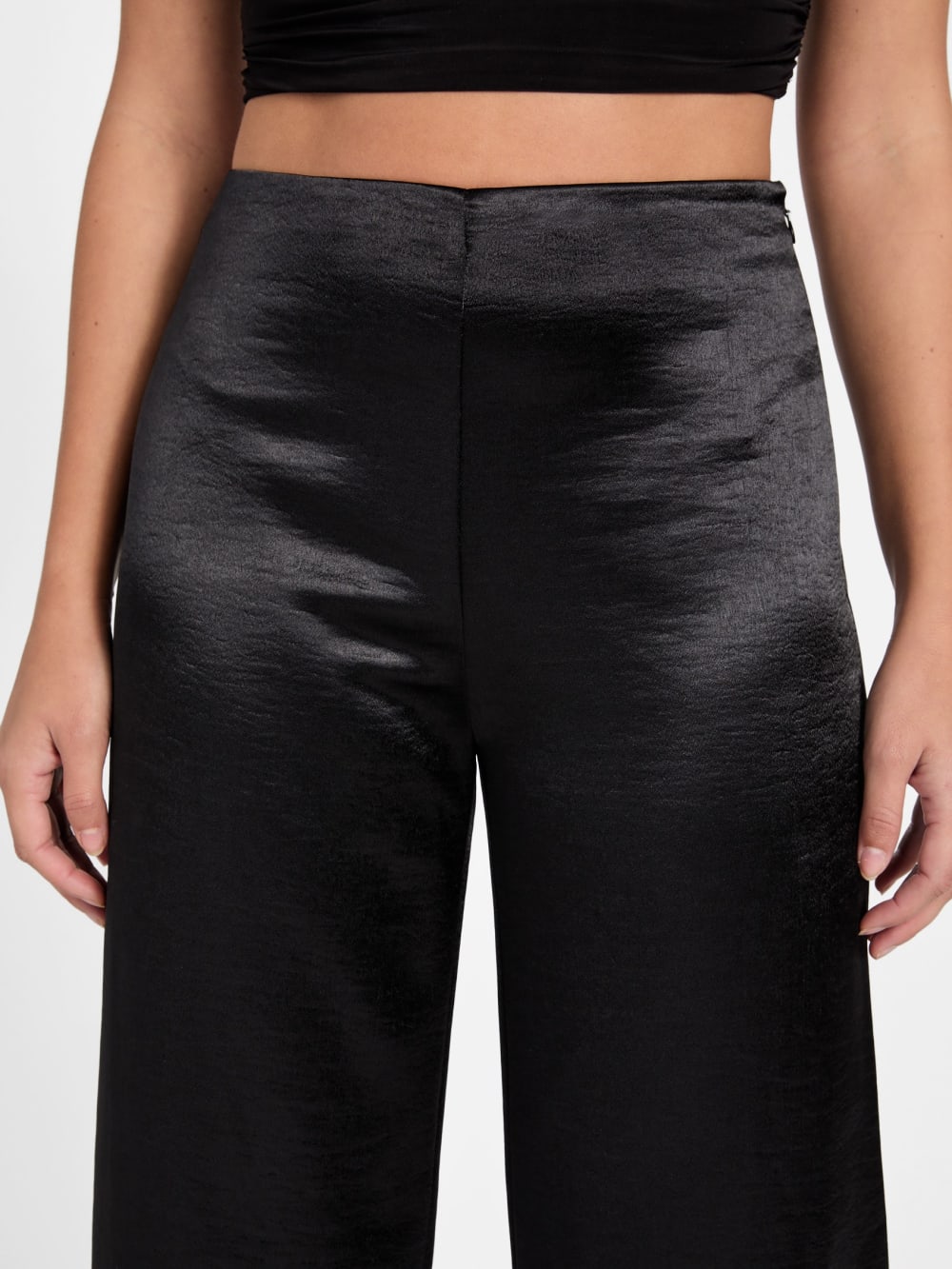 Satin wide leg pants