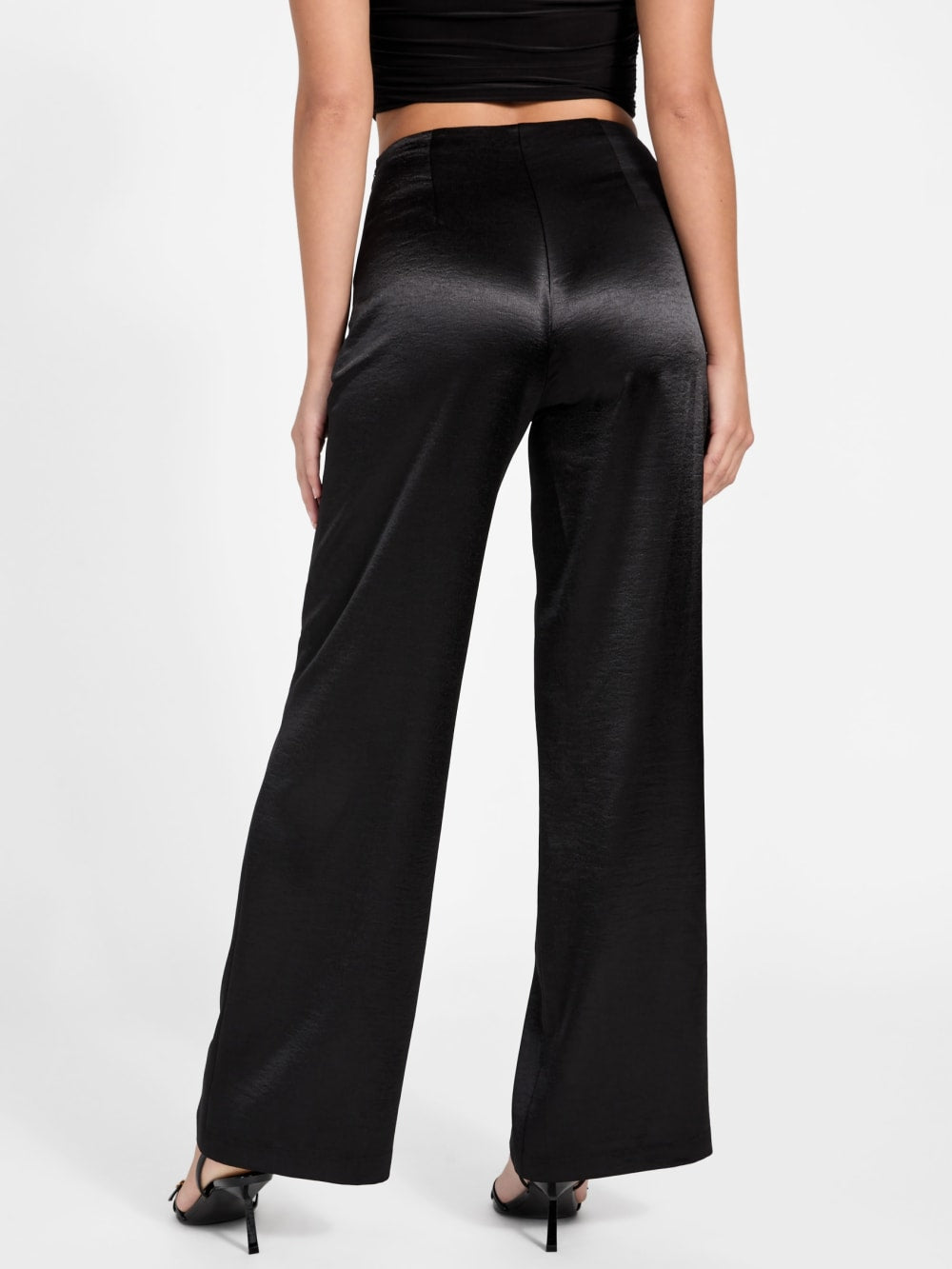 Satin wide leg pants