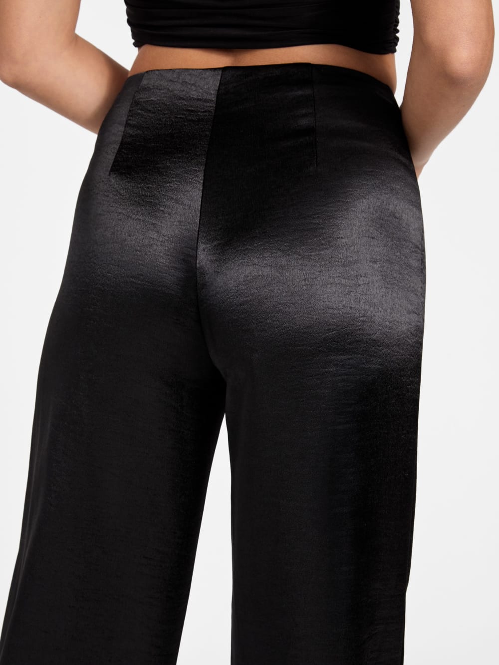Satin wide leg pants