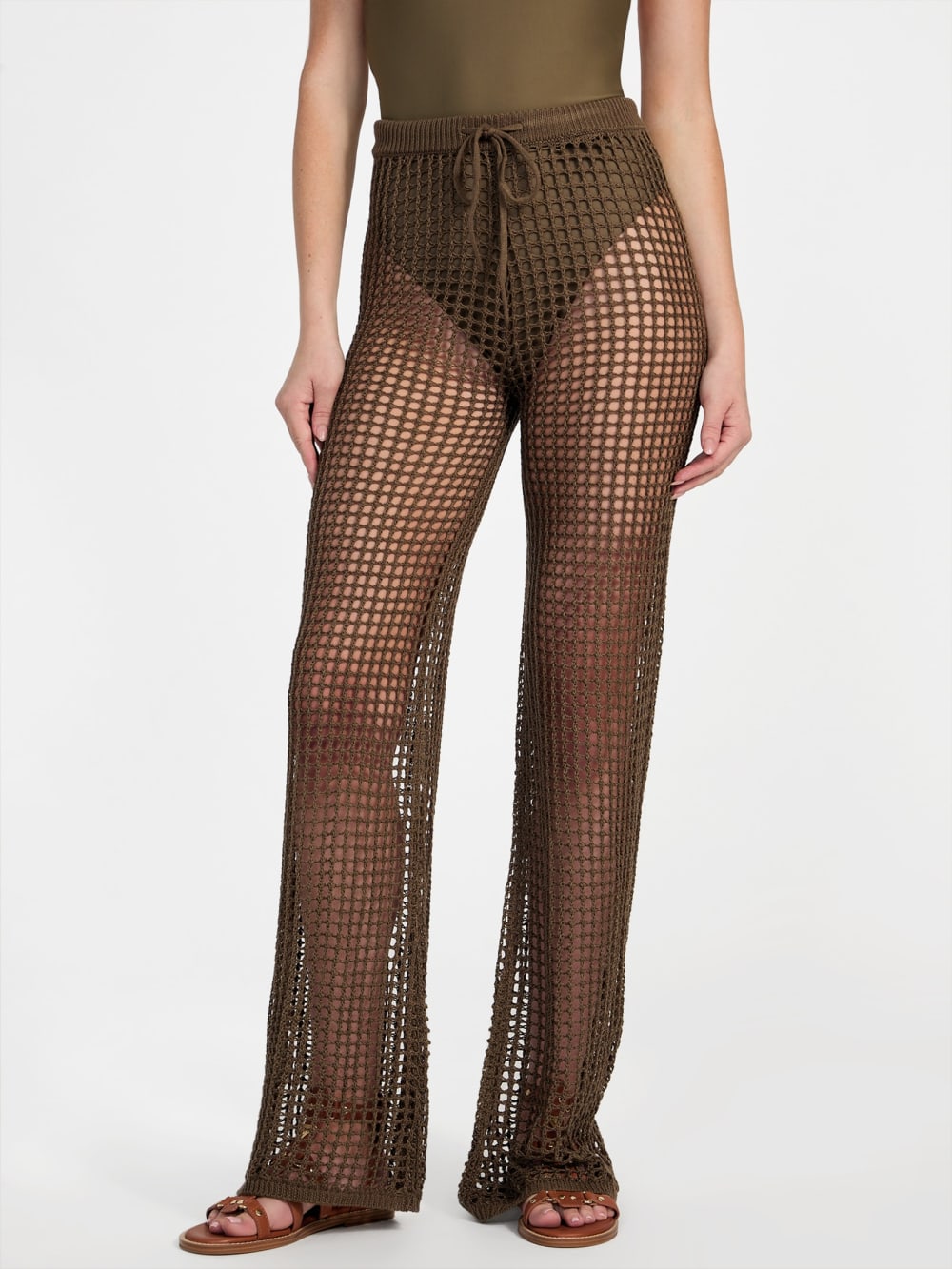 Open-Knit Crochet Pant