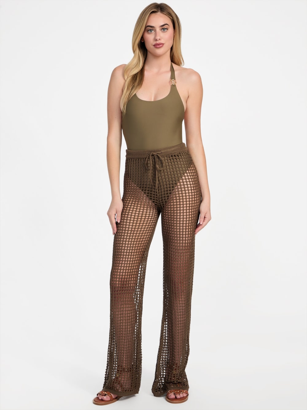 Open-Knit Crochet Pant