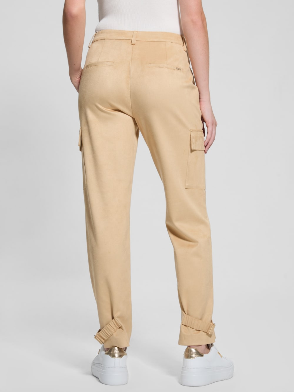 Mariza Faux-Suede Cargo Pants