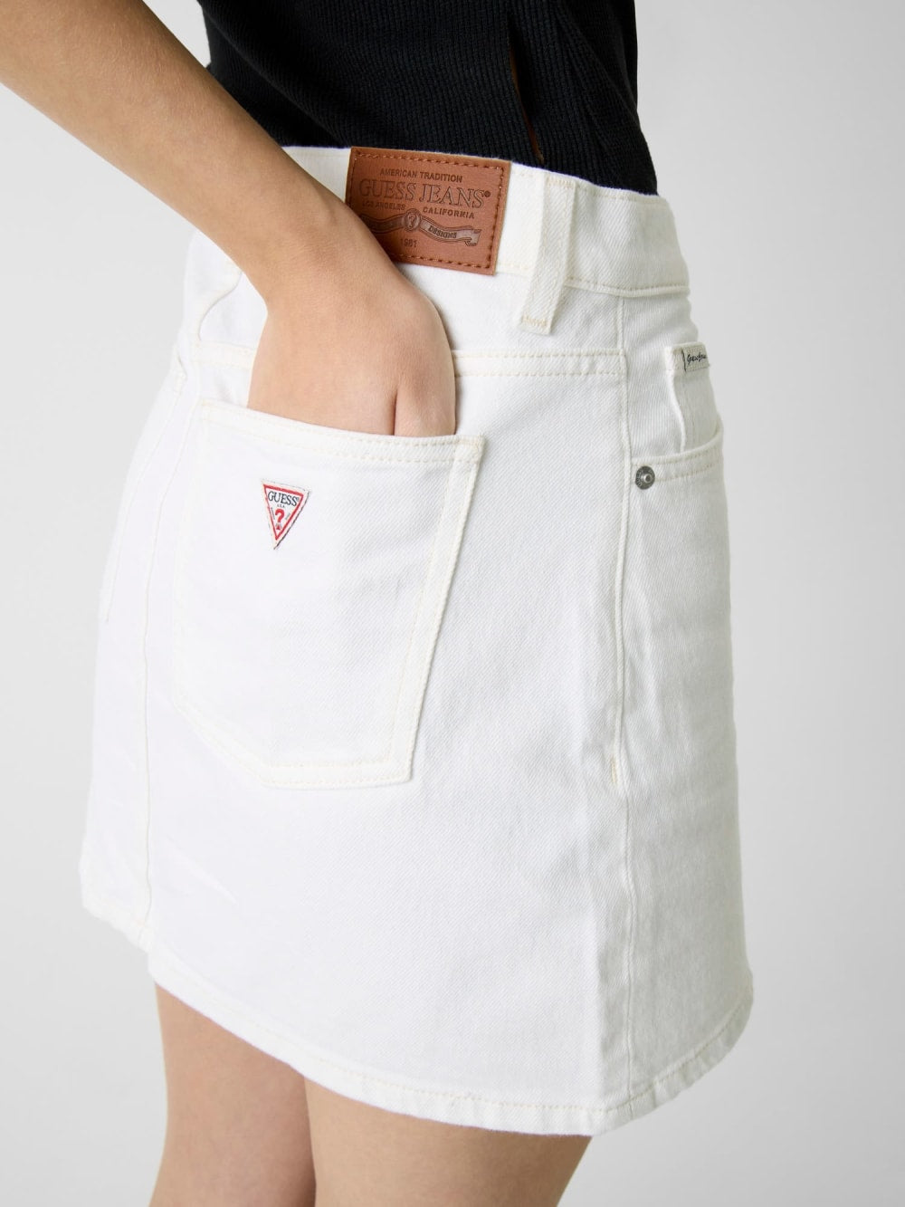 Denim mini skirt