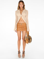 leather mini skirt