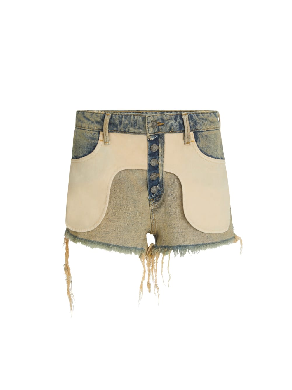reverse denim short