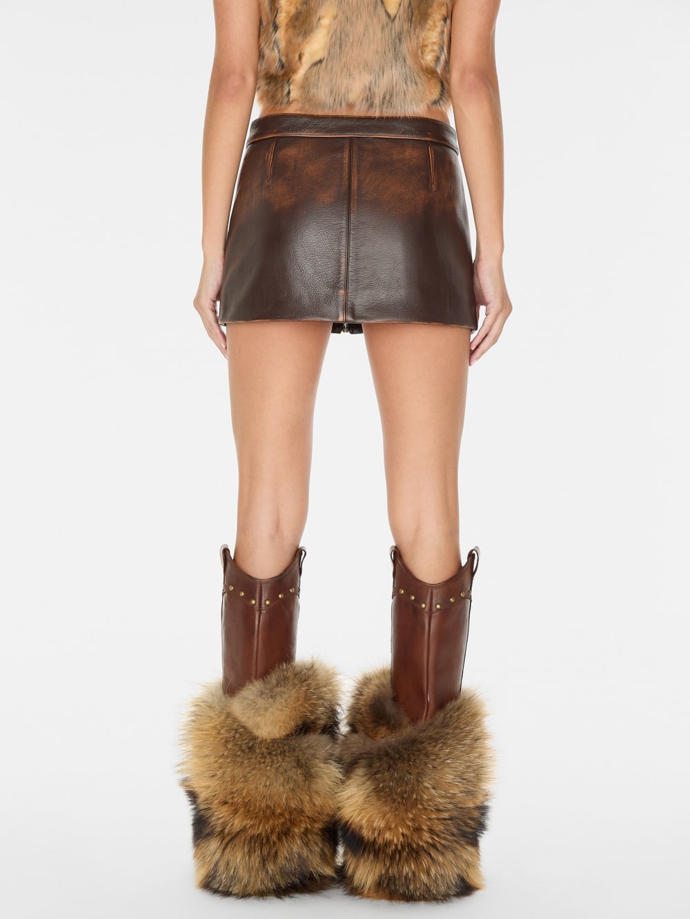 vintage leather skirt