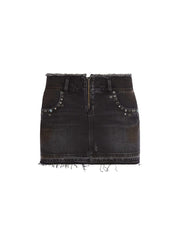 western denim skirt