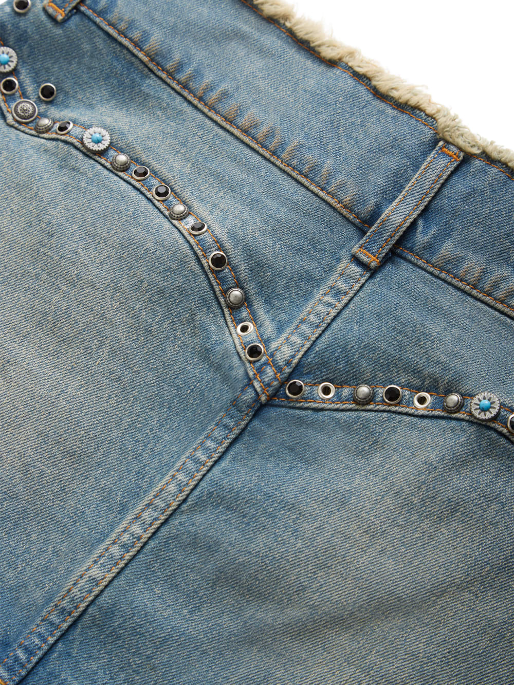 western denim skirt