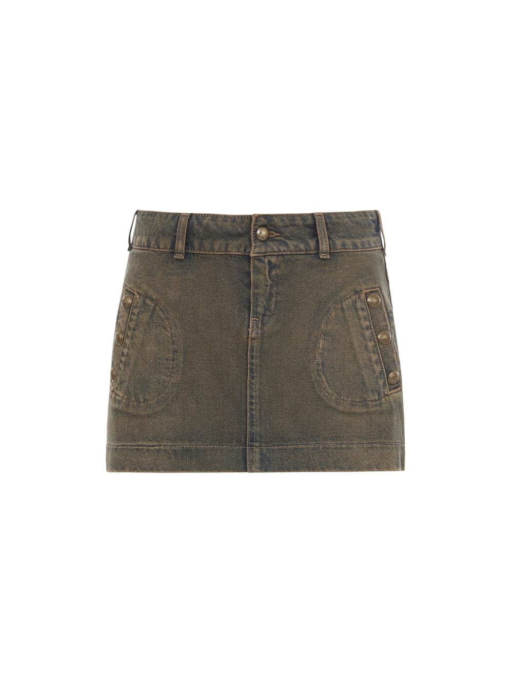 denim mini skirt