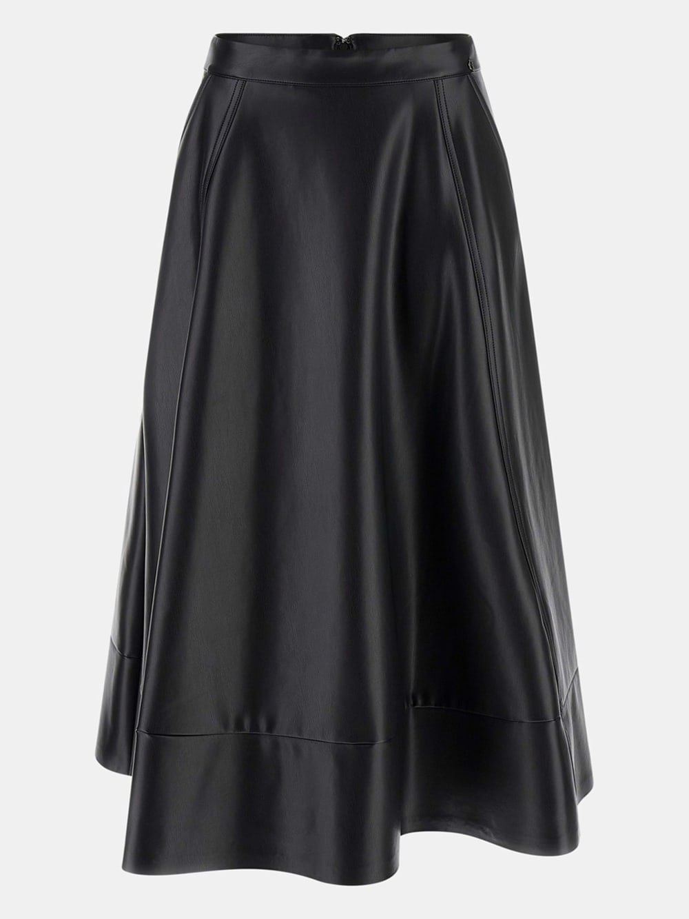 Delores Faux-leather Circle Skirt