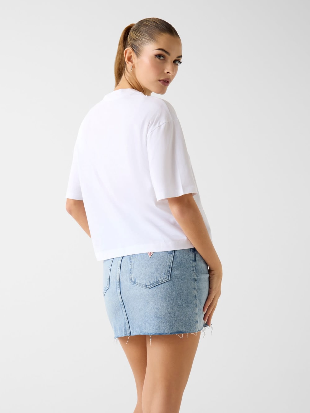 Denim mini skirt