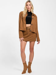 Erin Faux-Suede Mini Skirt