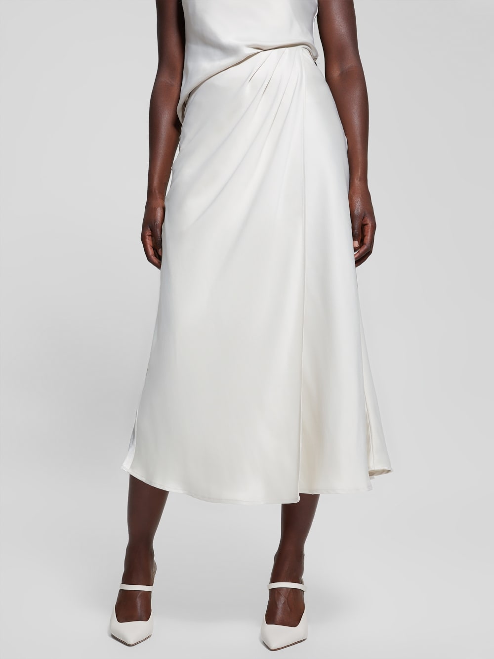 Eco Anastasia Midi Satin Skirt