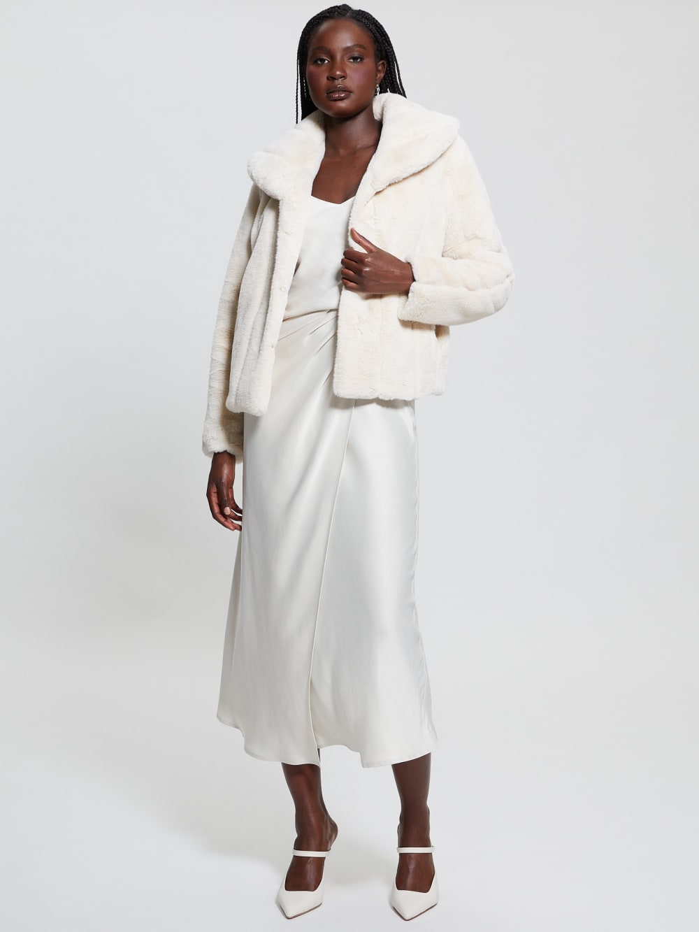 Eco Anastasia Midi Satin Skirt
