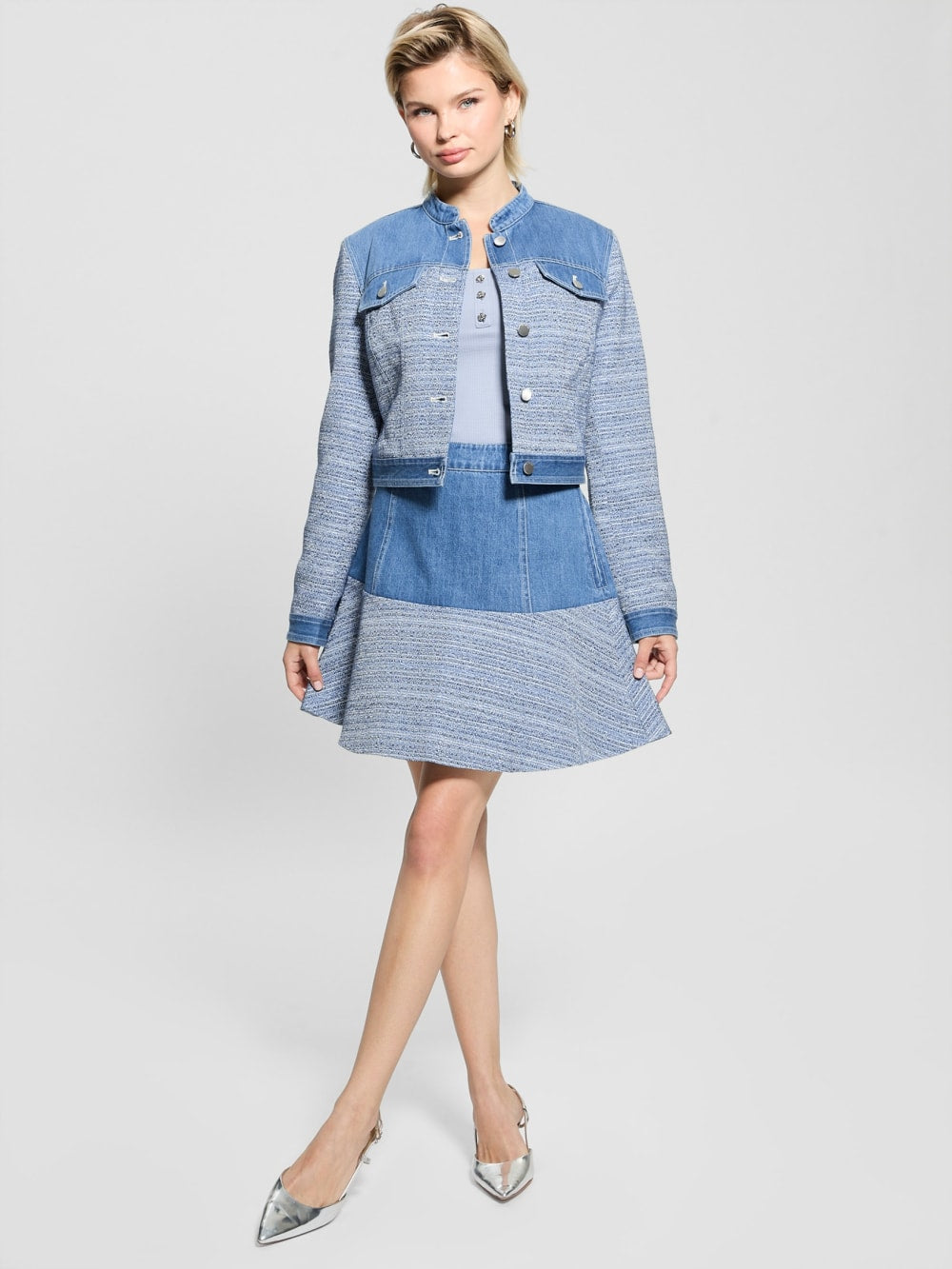 Elsie Tweed and Denim Skirt