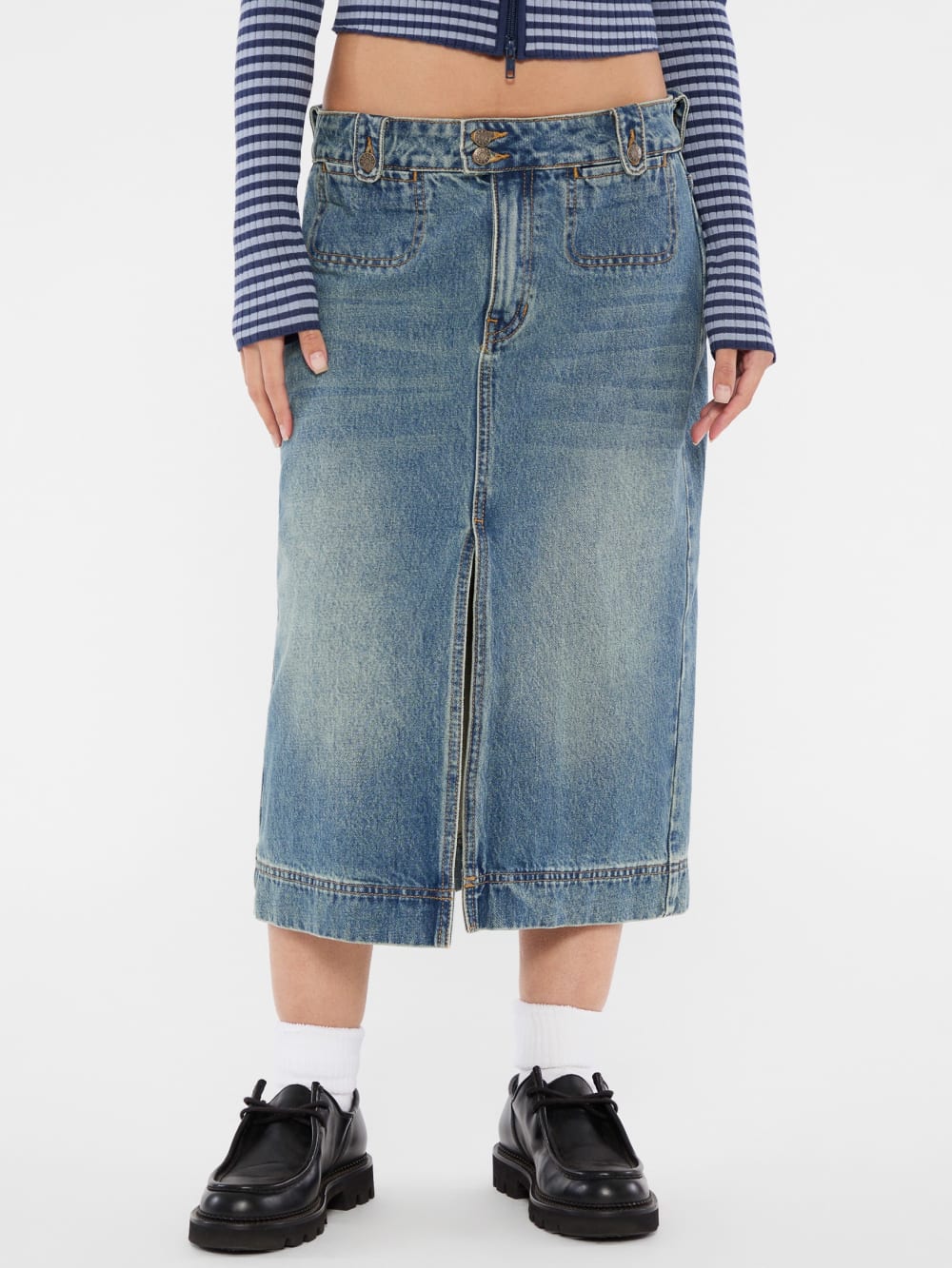 GUESS Originals Denim Midi Skirt