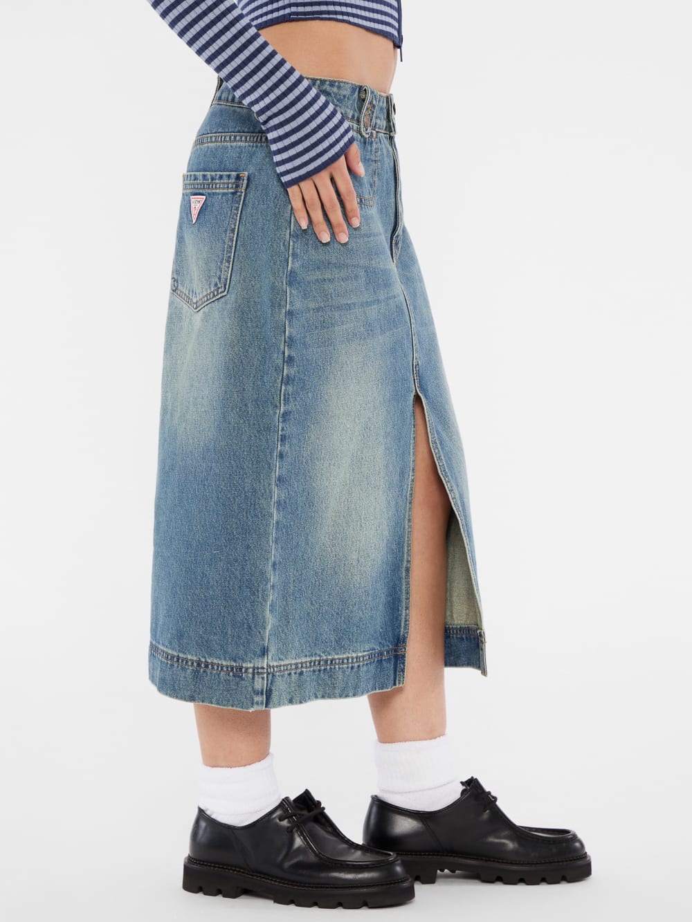 GUESS Originals Denim Midi Skirt