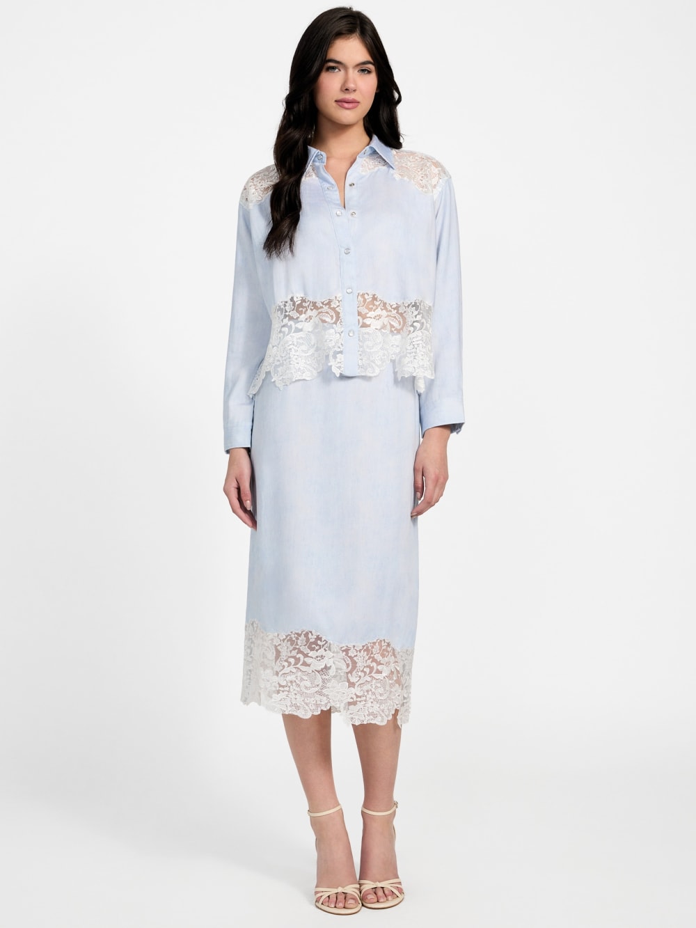 Lana Midi Lace Skirt