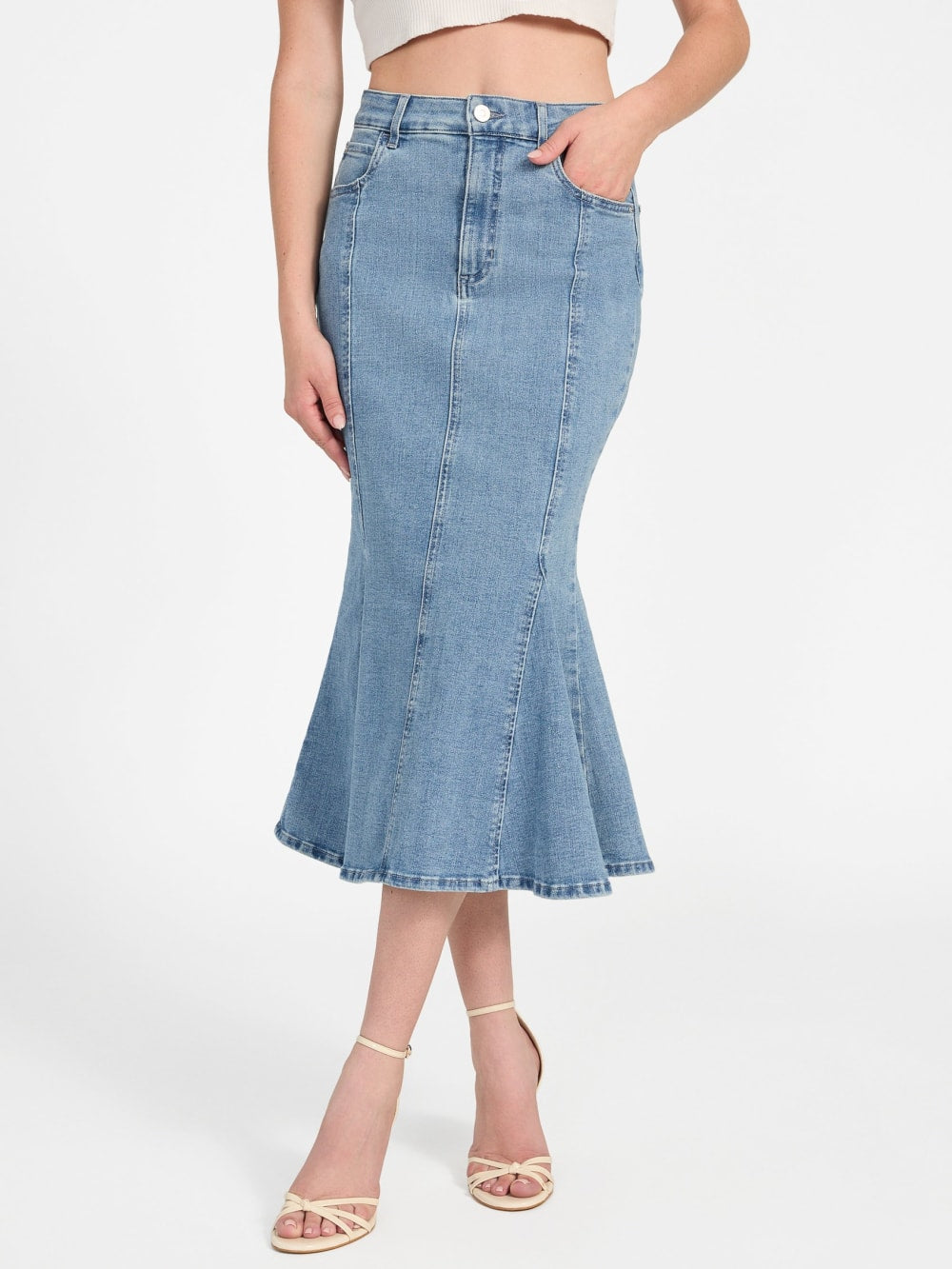 Lia Denim Midi Skirt