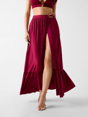 Wrap-up maxi skirt