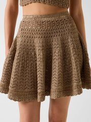 Openwork sweater skirt