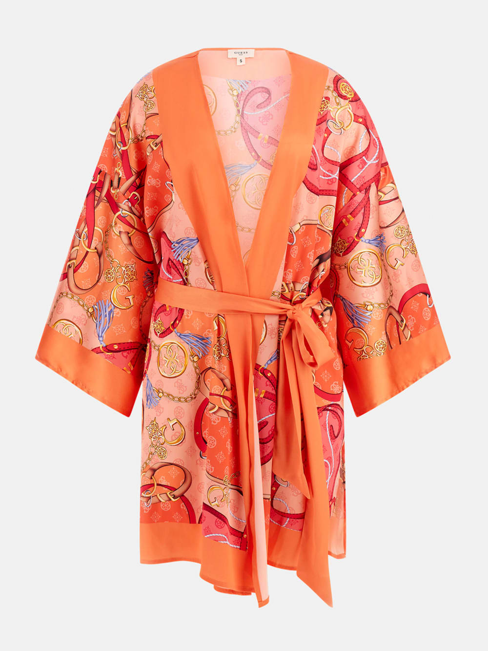 Belted Satin Kimono