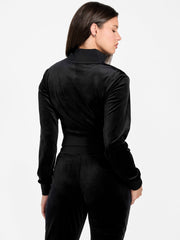 Eco Couture Full-Zip Velvet Sweatshirt