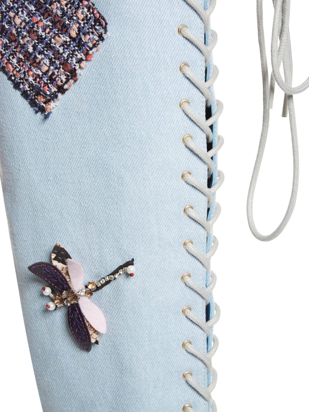 Knee-High Denim Boots