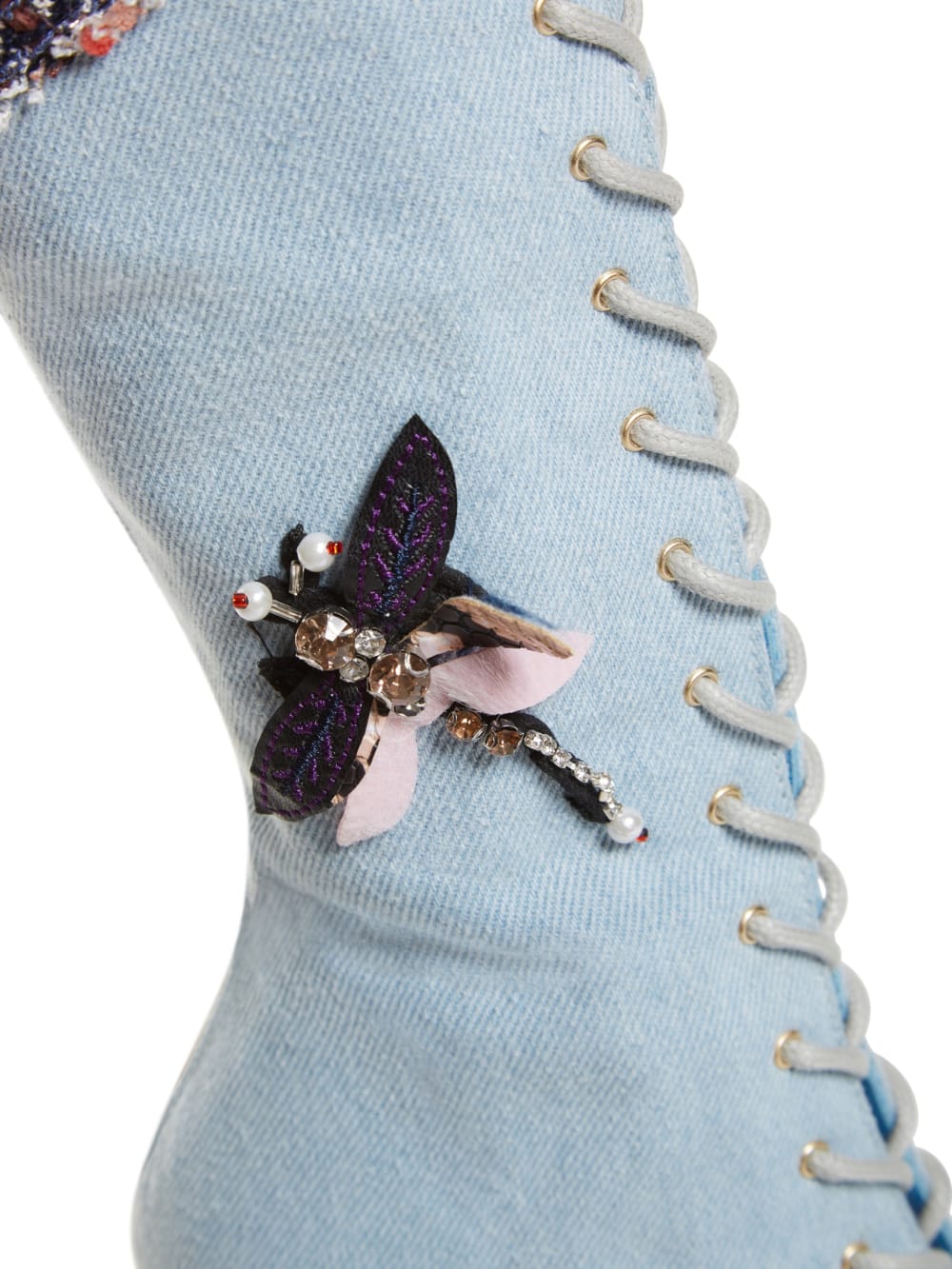 Knee-High Denim Boots