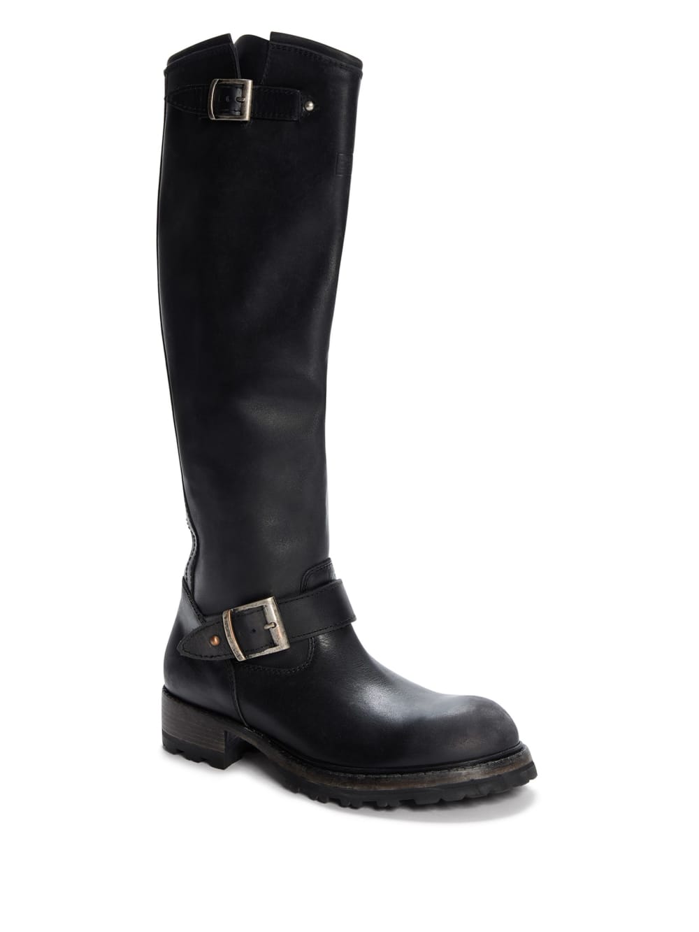 vintage leather biker boots