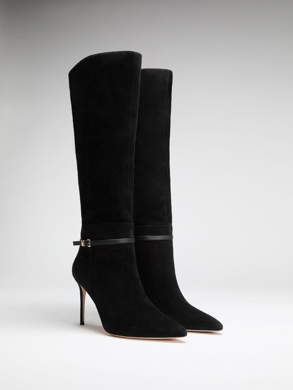 Suede Knee-High Stiletto Boot