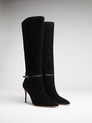 Suede Knee-High Stiletto Boot
