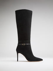 Suede Knee-High Stiletto Boot