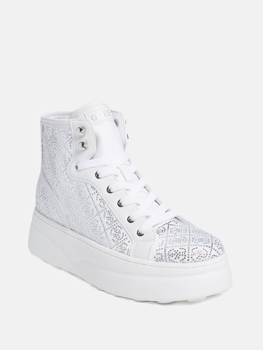 Rhinestone Quattro G High-Top Sneakers