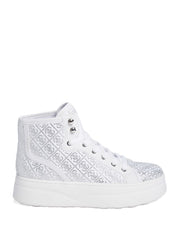 Rhinestone Quattro G High-Top Sneakers
