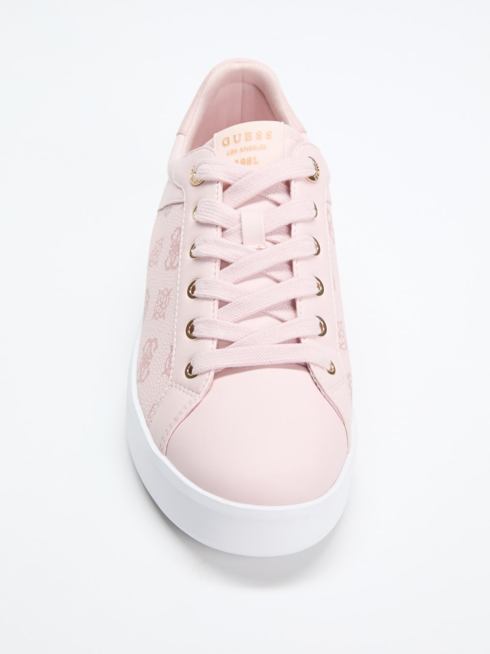 Ronii Debossed Peony Low-Top Sneakers