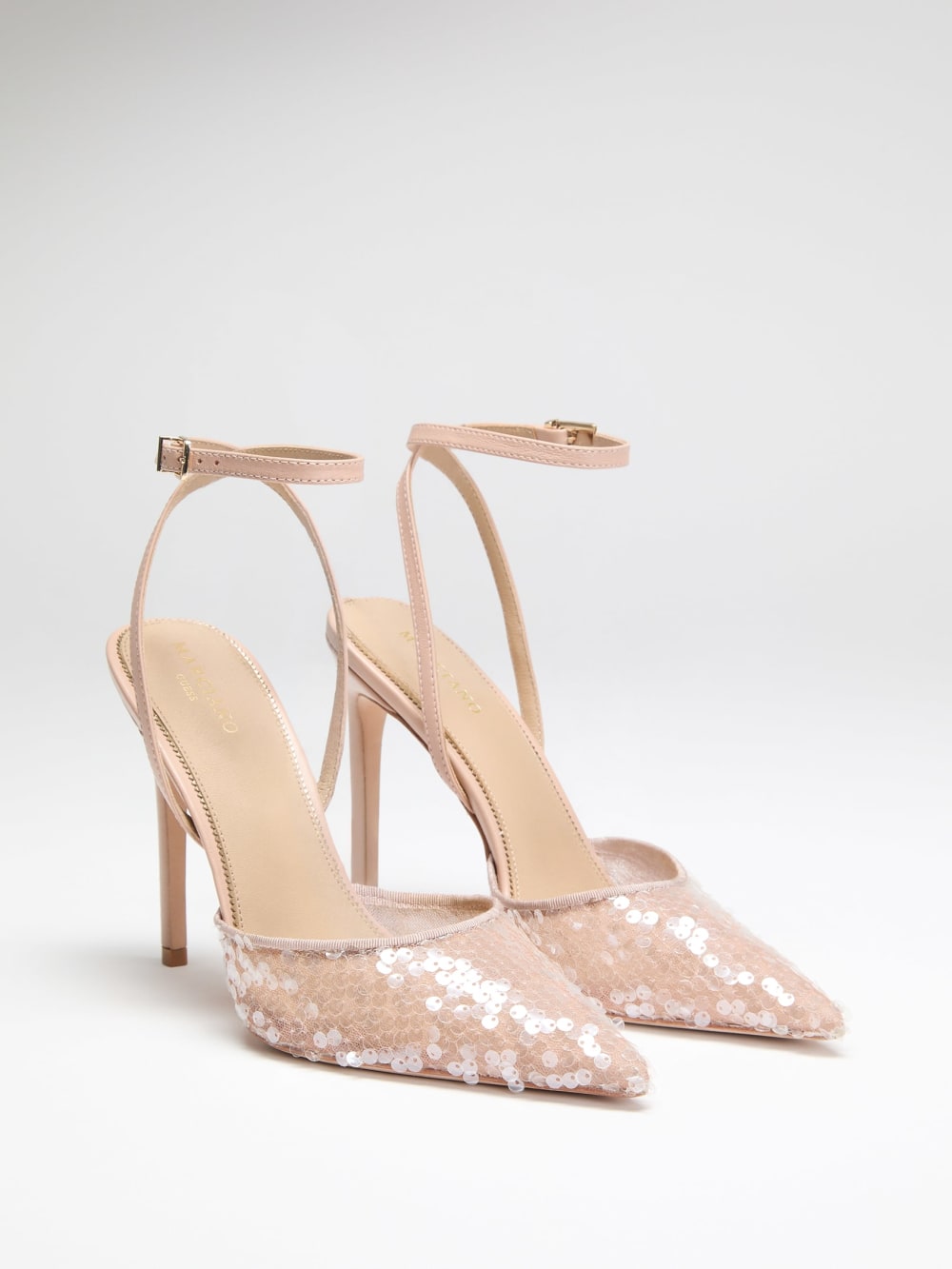 Sequin Ankle Strap Pump