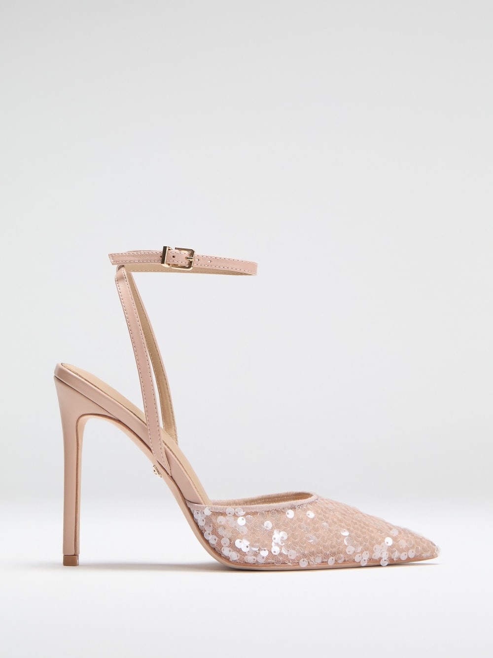 Sequin Ankle Strap Pump