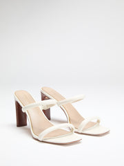 Pearl Leather Double Strap Sandal